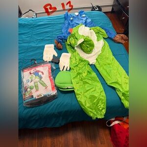 Adult mario riding yoshi inflatable Costume OS